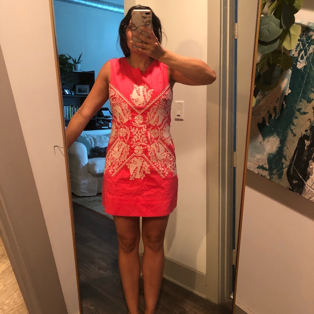Hot pink dress